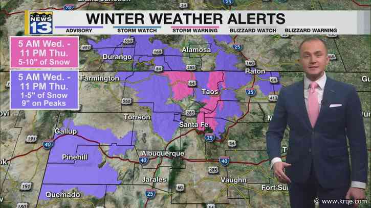 Winter storm will bring scattered snow and rain showers Wednesday