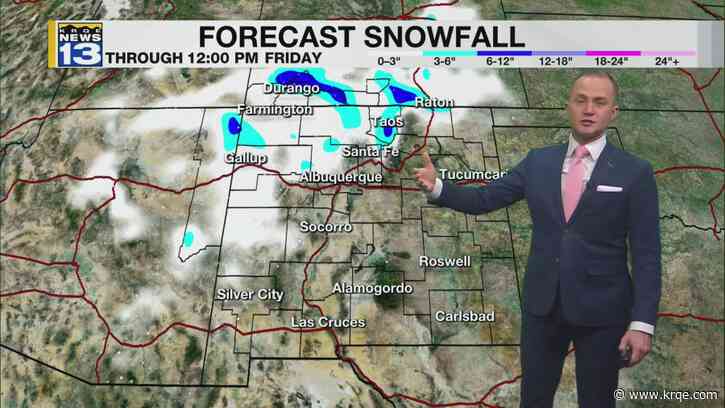 Snow moves into New Mexico starting tonight
