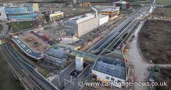 Cambridge South station from above as project aims for 2025 opening