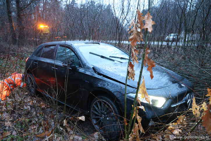 Vrouw met engeltje op schouder mist bocht en tiental bomen in Arnhem