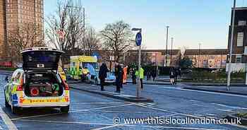 Girl, 16, rushed to hospital after crash near school in Dagenham