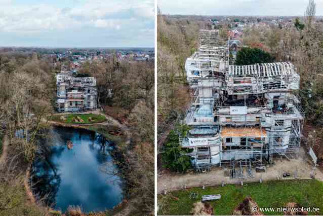 Dronebeelden tonen enorme ravage aan Kasteel Tivoli