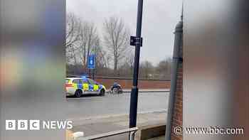 Unusual police chase with wheelchair goes viral