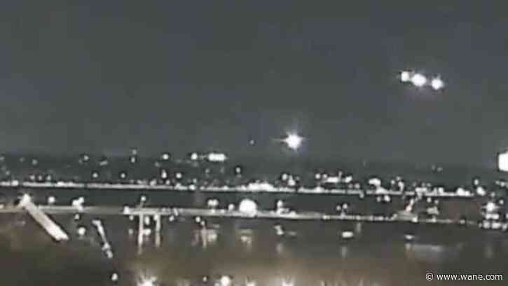 Video captures fiery crash above Potomac River