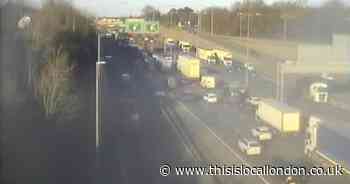 Traffic delays in Dartford Tunnel after crash closes lane