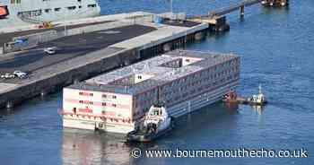 Doomed Bibby Stockholm barge leaves Dorset port