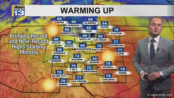 Much warmer weather moving into New Mexico