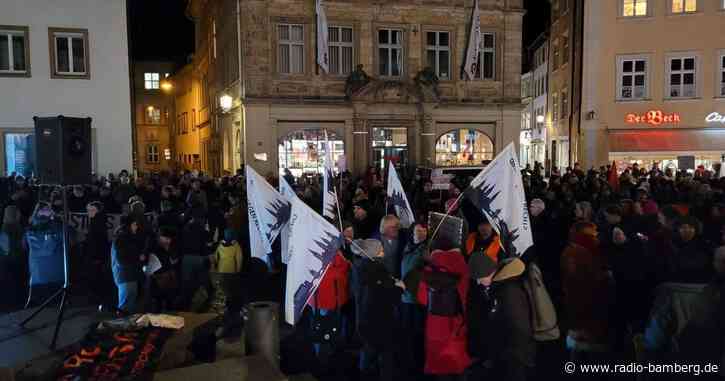 Demonstration in Bamberg gegen gemeinsame Abstimmung von CDU und AfD