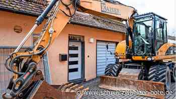 Abbruch in Unterschwandorf: Rathaus weicht jetzt dem neuen Bürgerhaus