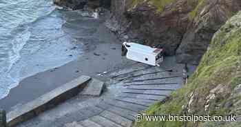 Van found at foot of cliffs at secluded South West cove