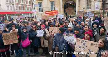 'Save our centre': Hundreds turn out at town hall protest against charity funding cut