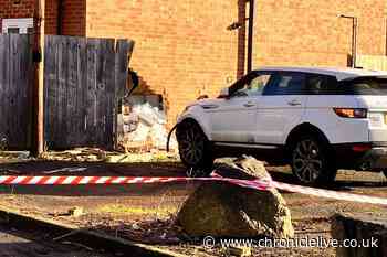 Range Rover crashes into house in North Tyneside leaving two people hurt