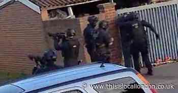 Picture shows moment armed police arrest suspect after Carshalton stand-off