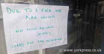 York shop closed but will 'reopen shortly' after fire