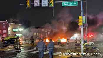 Medical plane with 6 aboard crashes in Philadelphia, setting homes ablaze