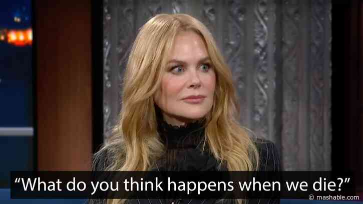 Nicole Kidman answers Stephen Colberts quickfire questions, bickering ensues