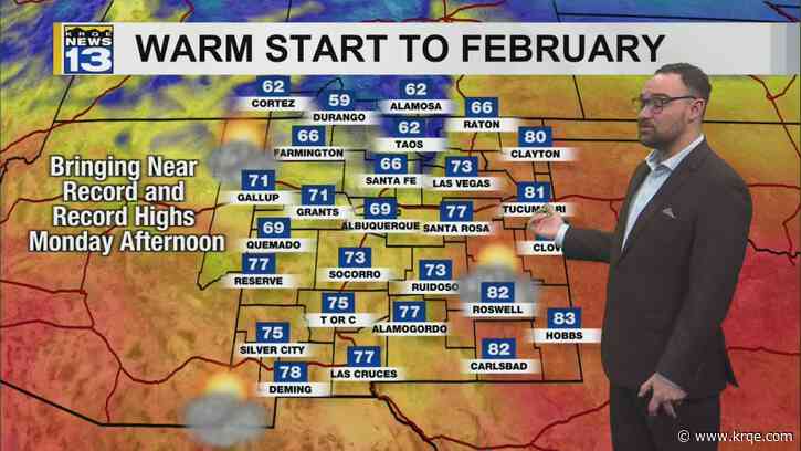 Warm start to February with record-breaking warmth possible