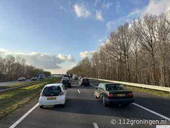 File op de A7 vanuit Hoogezand door pechgeval (update)