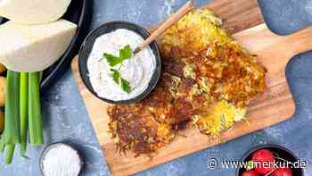 Kartoffelrösti neu gedacht: Wie wäre es mal mit Weißkohl und cremigem Radieschen-Dip?