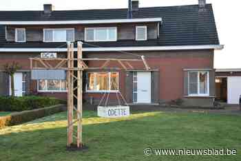 Baby Odette Van Craen met kraan gebracht