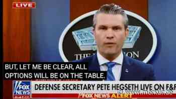 „Alle Optionen auf dem Tisch“: US-Verteidigungsminister schließt Militäraktion gegen Mexiko nicht aus