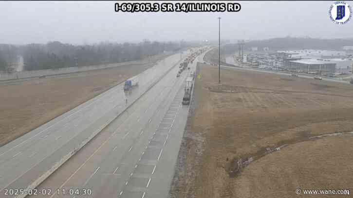 Ice causing hazardous road conditions