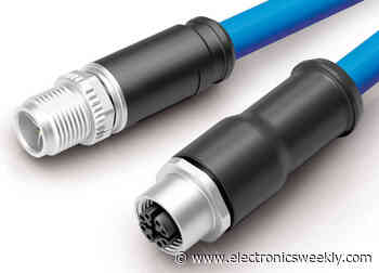 M12 connector cables handle Cat6A data for railways