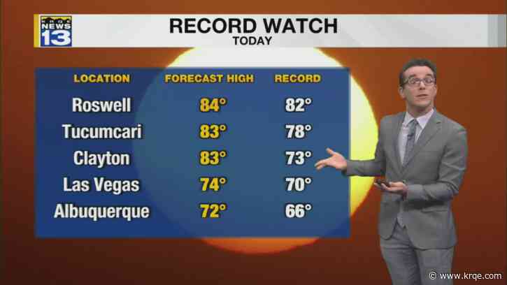 Record winter warmth possible around New Mexico
