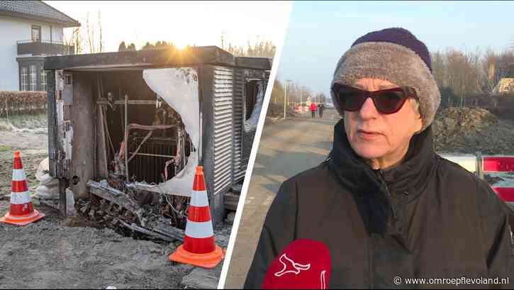Almere - Stadsverwarming viel uit na explosies en brand elektriciteitshuisje: 'Best wel eng'