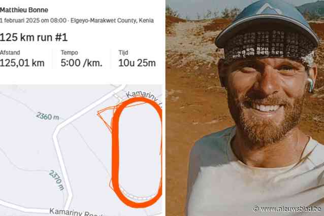 Weekend van 250 (!) kilometer aan waanzinnig tempo: ultraloper Matthieu Bonne bereidt zich in Kenia voor op nieuwe wereldrecordpoging