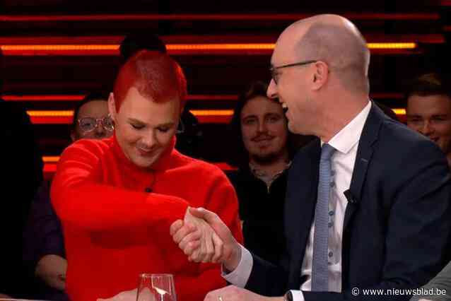 Minister Van Peteghem belooft zijn haar rood te kleuren als Red Sebastian Eurovisiesongfestival wint