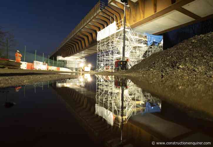 Giant HS2 viaduct deck slide breaks records: Video