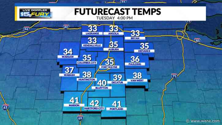 Colder today with freezing rain on the way