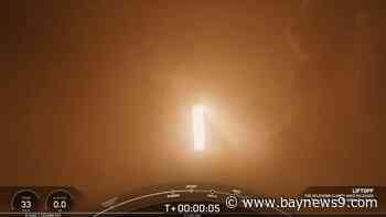 A FOGGY LAUNCH: SpaceX launches more than 20 Starlink satellites early Tuesday morning