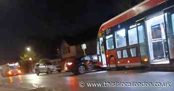 Police investigate bus and car crash at busy junction in Orpington