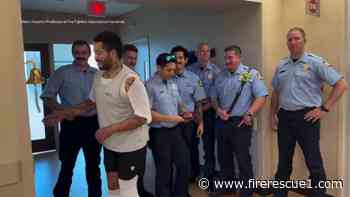 'I'm out, let's go': 2 of 3 severely burned Houston firefighters walk out of hospital