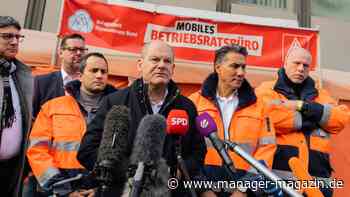 Thyssenkrupp: Kanzler Scholz wirbt für grünen Stahl bei Werksbesuch