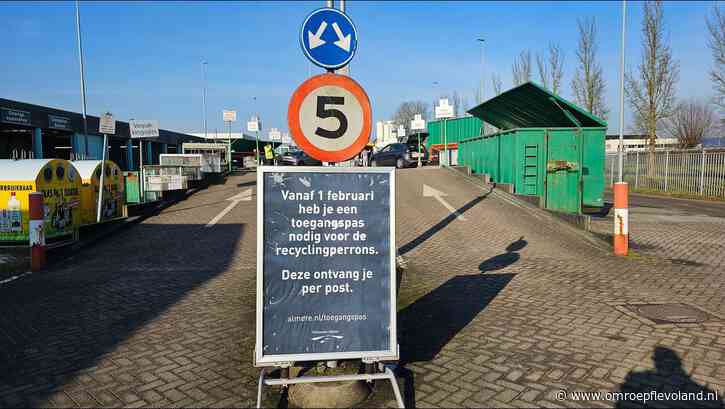 Almere - Afval naar de stort in Almere; laat je papieren pasje zien