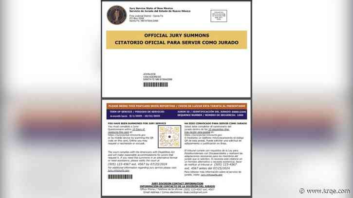 New Mexico Courts sending bilingual postcards to notify people of jury duty