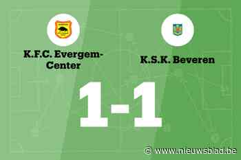 KFC Evergem Center deelt thuis de punten met KSK Beveren