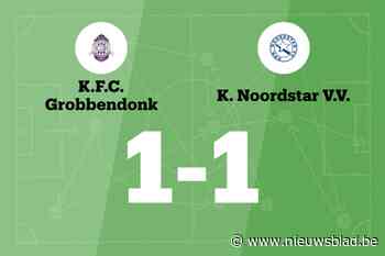 Grobbendonk en Noordstar eindigen op 1-1-gelijkspel
