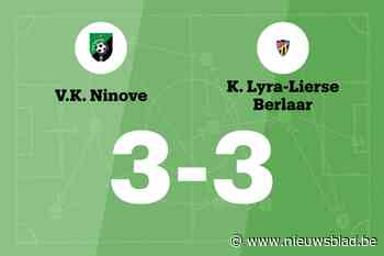 KVK Ninove en Lyra-Lierse eindigt op 3-3