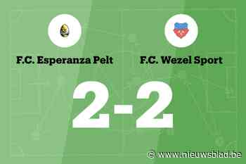 Esperanza Pelt speelt thuis gelijk tegen Wezel Sport