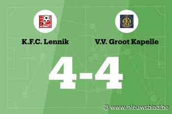KFC Lennik en VV Groot Kapelle eindigt op 4-4