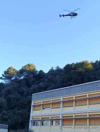 Dix jours après l’éboulement, le rocher tombé dans l’école de Tourrette-Levens a été hélitreuillé, les géologues sondent la falaise