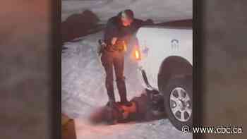 Police watchdog investigating after video showing officer standing on man's chest circulates online