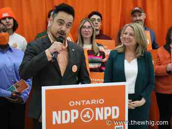Ontario’s NDP leader makes a campaign stop in Kingston