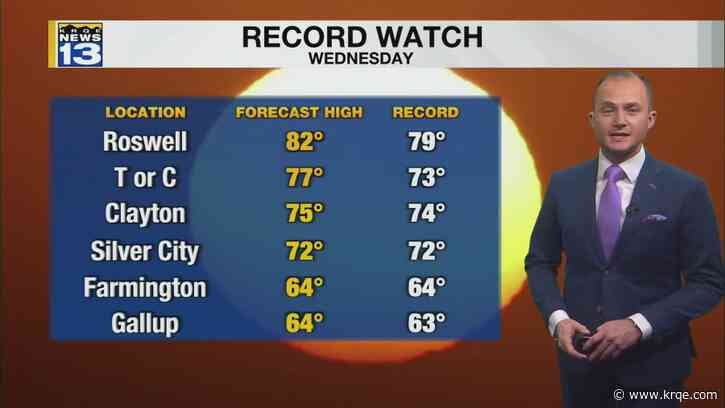 More record breaking warmth Wednesday afternoon