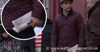 Copy of the Watford Observer spotted in BBC TV favourite