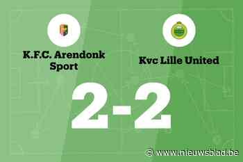Arendonk B en Lille United B delen de punten